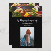 メモリアル招待状調理師シェフキッチン 招待状 (正面/裏面)