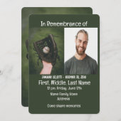 メモリアル招待状野球選手 招待状 (正面/裏面)