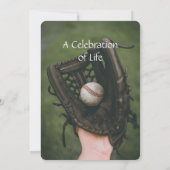 メモリアル招待状野球選手 招待状 (裏面)