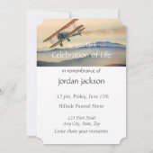 メモリアル招待状雲雷雨スカイ 招待状 (裏面)