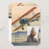 メモリアル招待状雲雷雨スカイ 招待状 (正面/裏面)