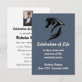 メモリアル招待状馬馬馬馬術動物 招待状 (正面/裏面)