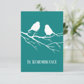 メモリアル招待状2羽シルエット 招待状 (スタンド正面)