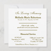 メモリアル招待状 |ガーディアンエンジェル 招待状 (裏面)