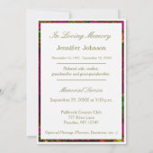 メモリアル招待状 |バラハート 招待状 (裏面)