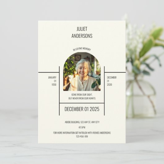 メモリアル招待状 招待状 (スタンド正面)