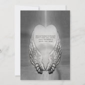 メモリアル招待状 |金ゴールドハート（Angel Wings付き） 招待状 (裏面)