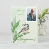 メモリアル招待状《鳥》アメリカゴガラバードボタニカル 招待状 (スタンド正面)