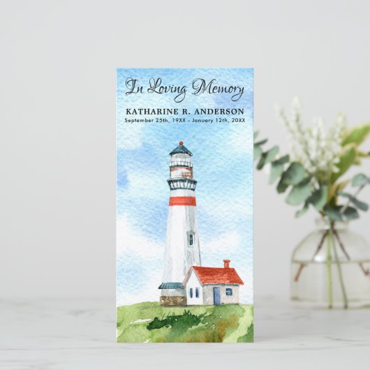 メモリアル歌灯家葬儀祈りの言葉しおり (スタンド正面)