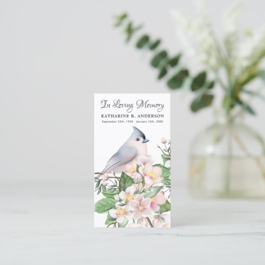 メモリアル歌花葬儀祈りの言葉カード コーリングカード (スタンド正面)