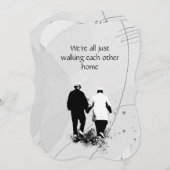 メモリアル歩くお互いホーム引用文 招待状 (正面/裏面)