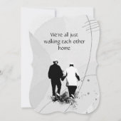 メモリアル歩くお互いホーム引用文 招待状 (正面)