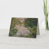 メモリアル死別ウォーターリリー悔やみや弔慰 カード (正面)