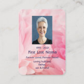 メモリアル水彩バラガーデンフラワーフローラ 名刺 (裏面)