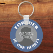 メモリアル永遠に私たちのハートカスタム写真 キーホルダー (正面)