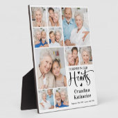 メモリアル永遠に私たちのハートカスタム10写真 フォトプラーク (側面)