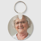 メモリアル深紅色表示される水彩松写真 キーホルダー (裏面)