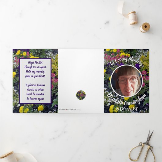 メモリアル混合フローラ写真詩 三つ折り案内状 (外部)