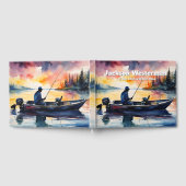 メモリアル湖に魚釣りボートに乗った男 ゲストブック (全面)