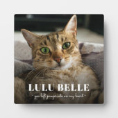 メモリアル猫写真 肉球の跡が私の心に フォトプラーク (正面)