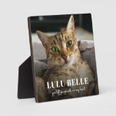 メモリアル猫写真 肉球の跡が私の心に フォトプラーク (正面)