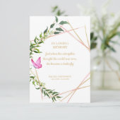 メモリアル用の蝶の植物親愛学 招待状 (スタンド正面)