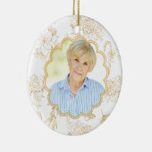 メモリアル白金ゴールドフォトクリスマス セラミックオーナメント (右)