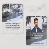 メモリアル祈りの言葉ウィンタースノークリークフロスト 名刺 (正面/裏面)