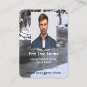 メモリアル祈りの言葉ウィンタースノークリークフロスト 名刺 (裏面)