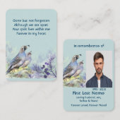 メモリアル祈りの言葉ウォーターカラーカリフォルニアウイル 名刺 (正面/裏面)