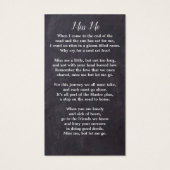 メモリアル祈りの言葉エレガントカード写真フローラ葬儀 (裏面)