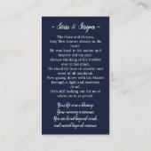 メモリアル祈りの言葉カードスターストライプ&詩USフラグ コーリングカード (裏面)