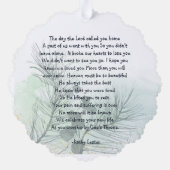 メモリアル祈りの言葉カードスプルースボウグリーナリー自然 オーナメントカード (裏面)