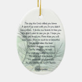 メモリアル祈りの言葉カードスプルースボウグリーナリー自然 セラミックオーナメント (裏面)