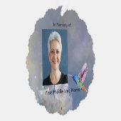 メモリアル祈りの言葉カードハミングバードホワイト花 オーナメントカード (右)