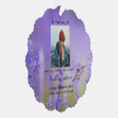 メモリアル祈りの言葉カードハミングバードラベンダーフラワー オーナメントカード (右)