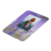 メモリアル祈りの言葉カードハミングバードラベンダーフラワー マグネット (左側)