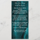 メモリアル祈りの言葉カード葬儀ブックマークフォトグリーン (裏面)