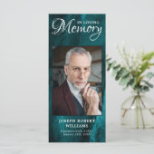 メモリアル祈りの言葉カード葬儀ブックマークフォトグリーン (スタンド正面)