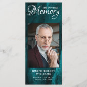 メモリアル祈りの言葉カード葬儀ブックマークフォトグリーン (正面)