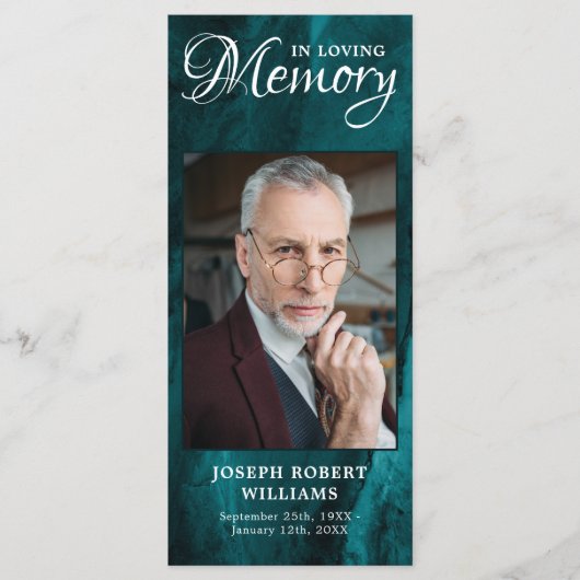 メモリアル祈りの言葉カード葬儀ブックマークフォトグリーン