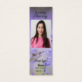 メモリアル祈りの言葉カード葬儀自然ブックマーク (裏面)