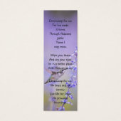 メモリアル祈りの言葉カード葬儀自然ブックマーク (正面)