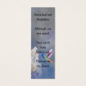 メモリアル祈りの言葉カード葬儀自然ブックマーク (正面)