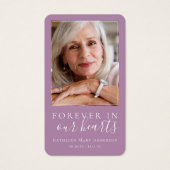 メモリアル祈りの言葉カード |あじさいハート (正面)