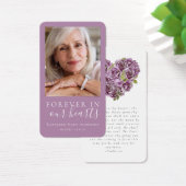 メモリアル祈りの言葉カード |あじさいハート (デスク)