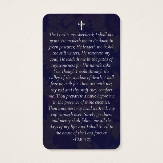 メモリアル祈りの言葉カード |ひまわり素朴の花 (裏面)