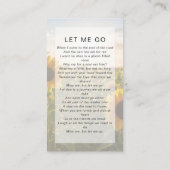 メモリアル祈りの言葉カード |ひまわり コーリングカード (裏面)