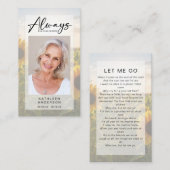 メモリアル祈りの言葉カード |ひまわり コーリングカード (正面/裏面)