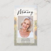 メモリアル祈りの言葉カード |ひまわり コーリングカード (正面)